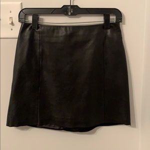 BCBG MAXAXRIA LEATHER SKIRT
